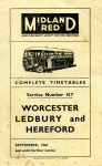 BMMO timetable (Worcester area), 21st May 1966